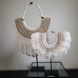 Schelp Ketting wit  Capiz en Kauri