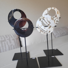 Schelp schijf op voet Set van 2