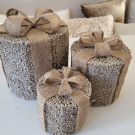 Kerst Cadeau set Goud Glitter