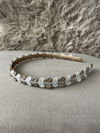 Diadeem | White & golden hearts