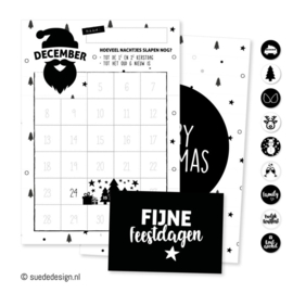 December aftelposter | Kerst en Oud & Nieuw