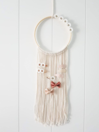 Boho hanger - Haarspeldjes/strikjes | Madelief Bruin/goud