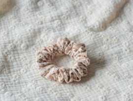 Scrunchie | Cacao bloemen beige