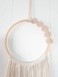 Boho hanger - Haarspeldjes/strikjes | Madelief Bruin/goud