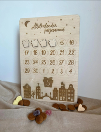 Aftelkalender van hout | Sinterklaas