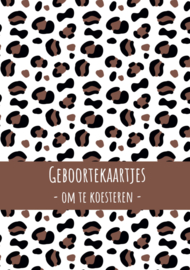 Geboortekaarten bundel Leopard - Bruin\Roest