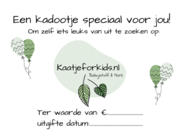 Kadokaart "Een kadootje speciaal voor jou!"