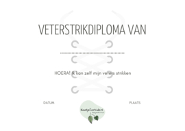 Houten veterstrik schoen