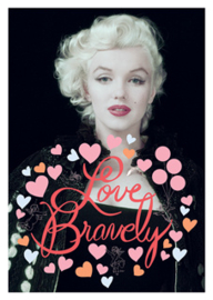 Marilyn Monroe kaart - Love bravely