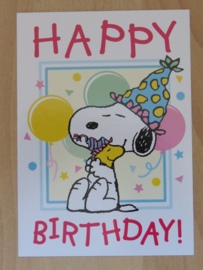 Snoopy verjaardagskaart - Knuffel