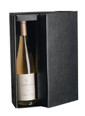 1-vaks Luxe kartonnen geschenkverpakking Zwart per stuk | | WinesOnline - online wijn bestellen - online wijn kopen - relatiegeschenken