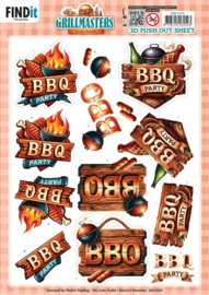 3D Pushout Sheet - Berries Beauties - Grillmasters - Backyard Feast SB11124