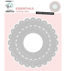 CCL-ES-CD1007 - Nested circles hearts Essentials nr.1007