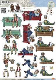 CD10341 3D Knipvel - Yvonne Creations - Men - Couch
