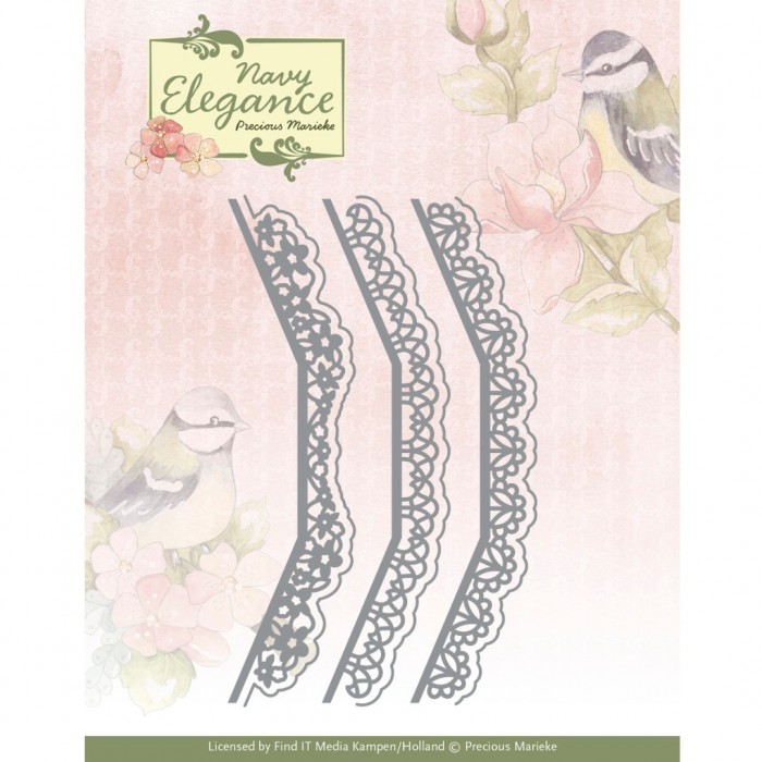 Dies - Precious Marieke- Navy Elegance - Elegance Borders PM10279