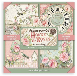 Stamperia – House of Roses Paper Pad 8×8 Single Face (SBBSXB11)