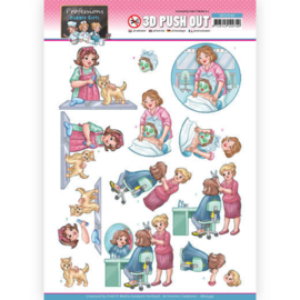 3D Push Out - Yvonne Creations - Bubbly Girls Professions - Beautician  SB10549