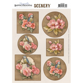 Scenery - Yvonne Creations - Aquarella - Birds and Flowers CDS10053