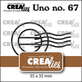 Uno stans no. 67, Poststempel Crealies CLUno67