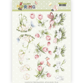 3D Knipvel - Precious Marieke - Happy Spring - Happy Spring Flowers  CD11265