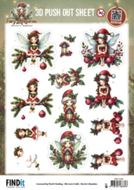 3D Pushout Sheet - Berries Beauties - Fairy Christmas - Christmas Fairy SB11150