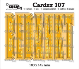 Crealies Cardzz BEDANKT (NL) CLCZ107 100x145 mm
