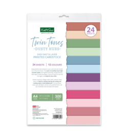 03-10075TTD - Bedrukt mat- en layer-cardstock - Twin Tones: Dusty Hues