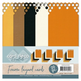 Card Deco Essentials - Frame Layered cards - Honey A6  CDEOKA610002