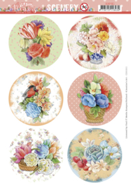 Scenery - Jeanine's Art - Urban Flowers - Wild Rose Round  CDS10118