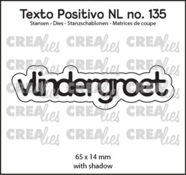 Texto Positivo stansen no. 135, vlindergroet Crealies POSNL135
