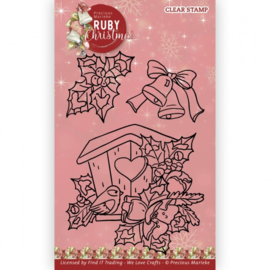 Clear Stamps - Precious Marieke - Ruby Christmas - Ruby Birdhouse PMCS10054