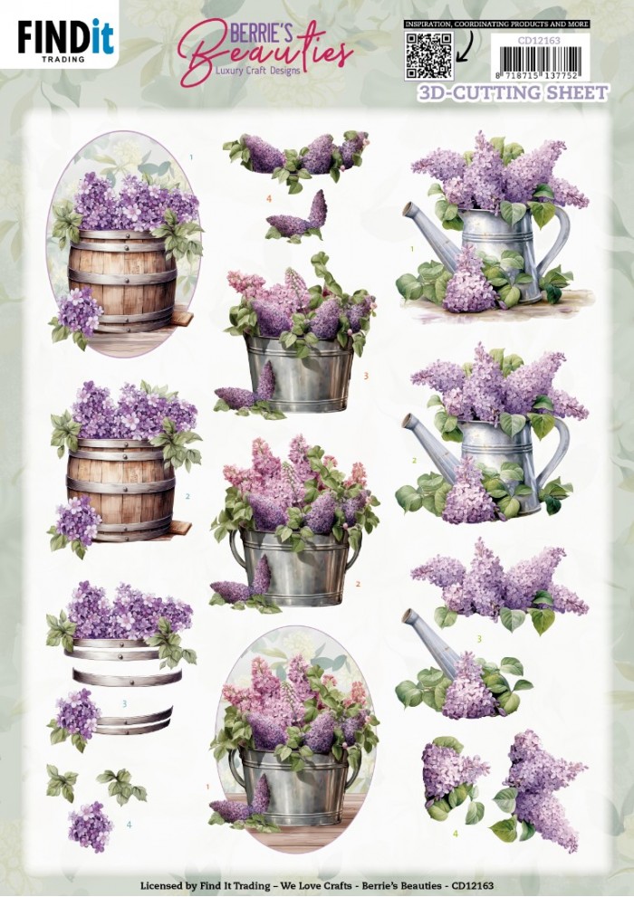 3D Cutting Sheet - Berries Beauties - Lovely Watercan CD12163