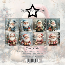 Paper Favourites 15x15 cm Cute Santa PF596