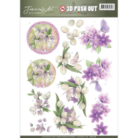 Pushout - Jeanine's Art - With Sympathy - violet flowers   SB10178