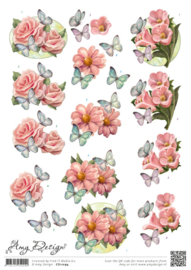 3D Knipvel - Amy Design - Pink Flowers CD11094