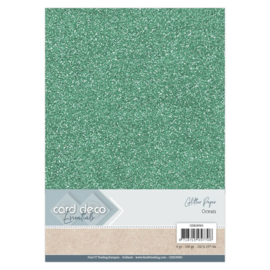 Card Deco Essentials Glitter Paper Ocean   1x CDEGP003