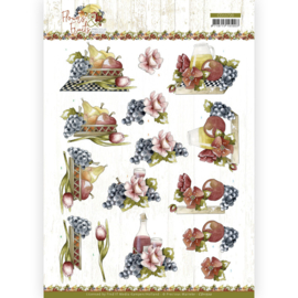 3D Cutting Sheet - Precious Marieke - Flowers and Fruits - Flowers and Grapes  CD11720