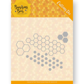 Dies - Jeanines Art - Buzzing Bees - Hexagon Set  JAD10074  Formaat ca. 9,3 x 11,8 cm