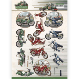 3D Cutting Sheet - Amy Design - Vintage Transport - Moped  CD11704