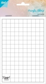 6200/0231 Acrylic bloc for clear stamps 1cm dik / 100x150 mm