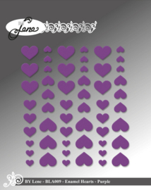 Enamel Hearts Purple BLA009