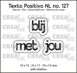 Texto Positivo stansen no. 127, blij met jou Crealies POSNL127