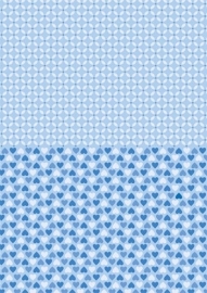 NEVA011 background sheets A4 blue hearts