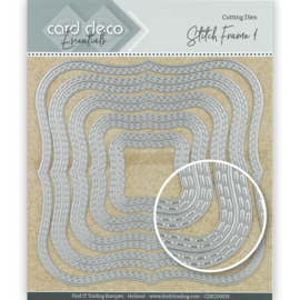 Card Deco Essentials Cutting Dies Stitch Frame 1 CDECD0033 ca. 12 x 12 cm (5-delig)
