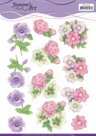 3D cutting sheet - Jeanine's Art - Summer Flowers  CD11334