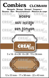 Combies Baby no. 02, Stempels: 2 teksten + 1 tag/label & Stansen: 3 tags/labels. CLCBBA02