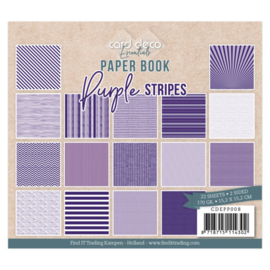 Card Deco Essentials - Paperbook - Purple Stripes  CDEPP008