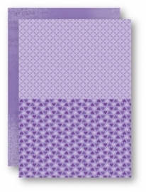 NEVA021 Doublesided background sheets A4 purple hearts