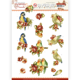 3D Push Out - Precious Marieke - Flowers and Friends - Flowers on Branch SB10627