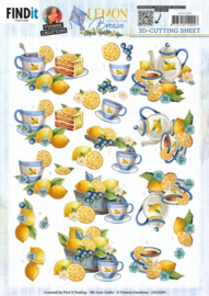 3D Cutting Sheets - Yvonne Creations - Lemon Breeze - Lemon Tea  CD12205